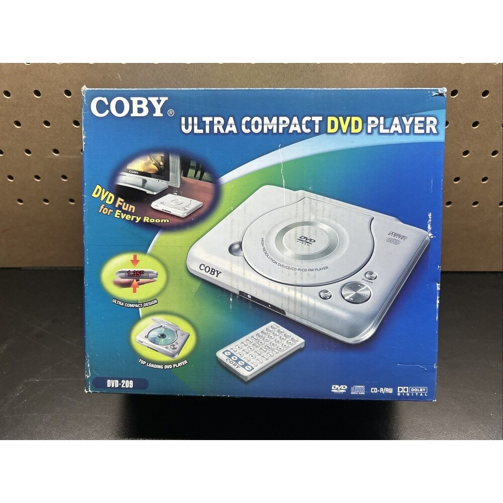 Coby DVD-207 Ultra Compact DVD MP3 Player w/ Remote - New Open Box